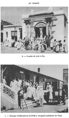 French Red Cross civil and military schemes in Morocco, date unknown. Source: Lyautey (1933).