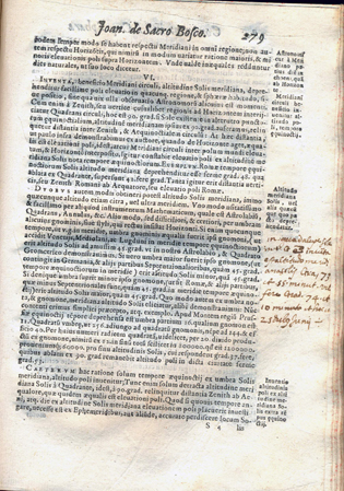 Christoph Clavius, In sphaeram Ioannis de Sacrobosco, Venecia, 1591, p&aacute;gina 279. Colecci&oacute;n Sala Medina, Biblioteca Nacional de Chile (reproducci&oacute;n de Biblioteca Nacional de Chile)
