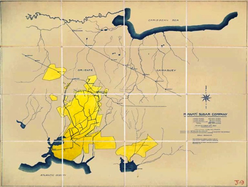 Plano de las plantaciones de los centrales de Manuel Rionda. Archives of Bragha Brother Collections. New York Public Library