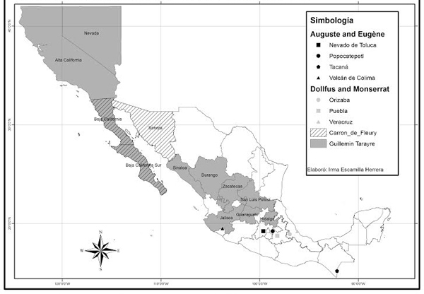 Exploración geológica de la Commission Scientifique du Mexique