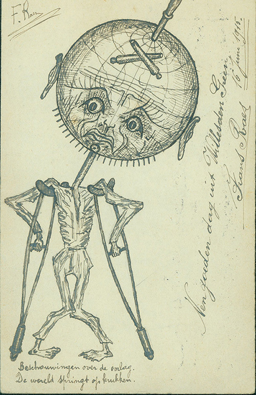 “The world is hobbling on crutches,” Franz Raes © Flanders Fields Museum, Ypres, Belgium
