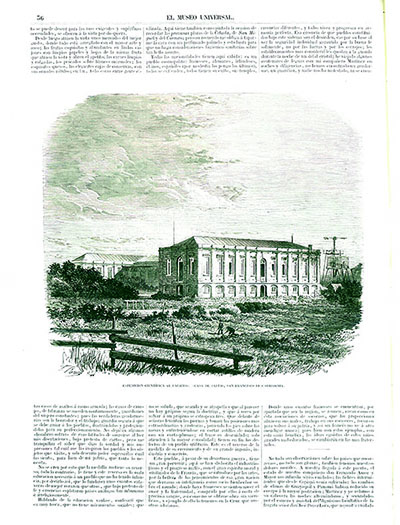 [Federico] Ruiz (dibujo), [Bernardo] Rico (grabado), Rafael Castro y Ord&oacute;&ntilde;ez (fotograf&iacute;a), Expedici&oacute;n Cient&iacute;fica al Pac&iacute;fico- Casa de Salud, San Francisco de California. 1863-1864, grabado en madera. ©CSIC, CCHS, Biblioteca Tom&aacute;s Navarro Tom&aacute;s, Madrid. Sig. RESP/055C. El Museo Universal, 31 de enero de 1864, p. 36, [en l&iacute;nea], disponible en: http://www.cervantesvirtual.com/nd/ark:/59851/bmcht3b7 [consultado el 27/1/2016].
