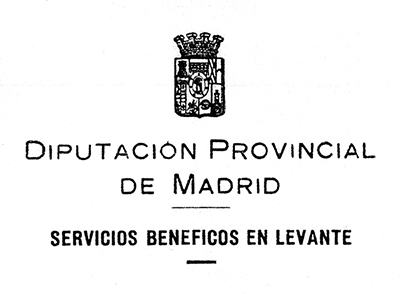 Oficio de la Diputaci&oacute;n Provincial de Madrid referente a sus servicios destacados en Valencia. Fuente: Servicios ben&eacute;ficos en Levante de la Diputaci&oacute;n de Madrid. 10 mayo 1937. D.6.1 caja 16. A.D.P.V.