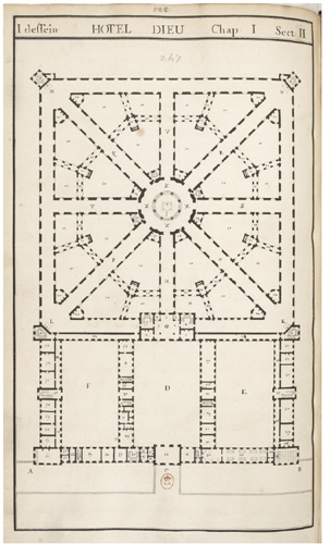 Desgodets, Antoine, Hospital Project, end of the 17th century, Desgodets, 1716-1728, p. 254.