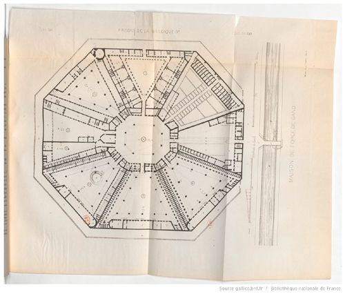 Malfaison and Kluchman, Ghent Prison, 1772. U.S. Bureau of Prisons, 1949, p. 22.