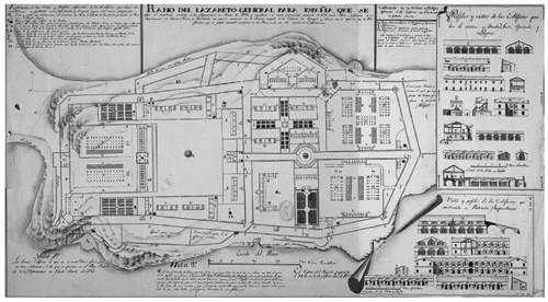 Fernández de Angulo, Francisco, Plan for the Quarantine Station in Mahón (Menorca), 1794. Servicio Histórico Militar, 3588-17.
