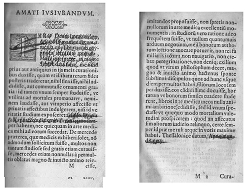 Extract from the Amatus Oath, Centuriae VII, Venitii, 1566, pp. 177 and seq.