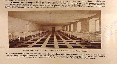 ADPM. Memoria Hospital Civil, 1931-1934, lg. 4802, p. 36. Sala Santa Rita